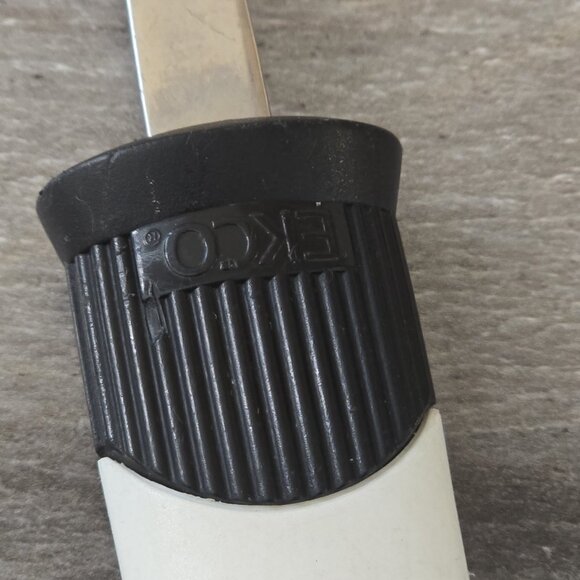 Vintage Ekco WhiteHandled Slotted Serving Cooking Spoon Kitchen Utensils - Picture 3 of 4